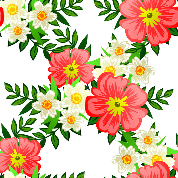 Abstract pattern with floral elements - Vetor, Imagem