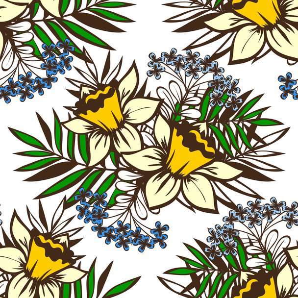 Abstract pattern with floral elements - Vektori, kuva