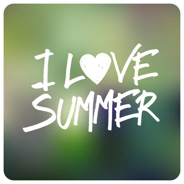Love Summer Card - Vektor, kép