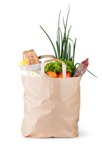 Χάρτινη τσάντα με τρόφιμα - Φωτογραφία, εικόνα