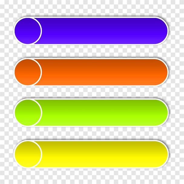 jeu de bannières multicolores de conception inférieure pour la conception d'éléments - Vecteur, image