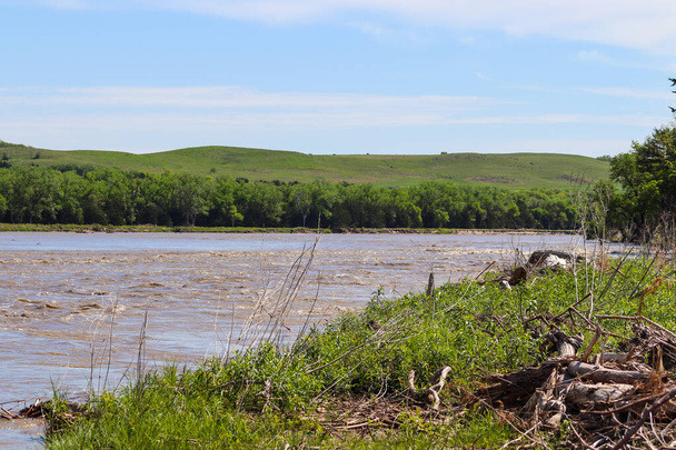 Niobrara River Missouri River near Lynch Nebraska . High quality photo - Photo, Image