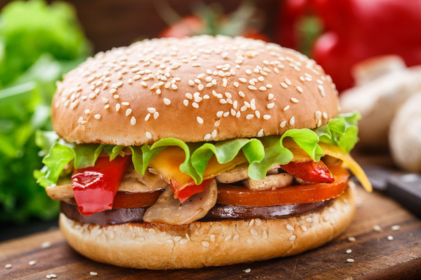 Vegetarian burger - Photo, Image