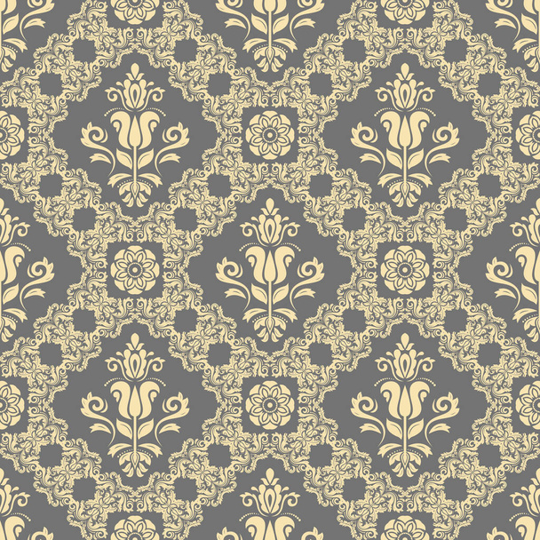 Classic seamless vector pattern. Damask orient ornament. Classic vintage background. Orient pattern for fabric, wallpapers and packaging - Vector, Image