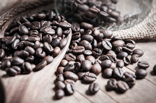 closeup of coffee beans - Foto, Imagem