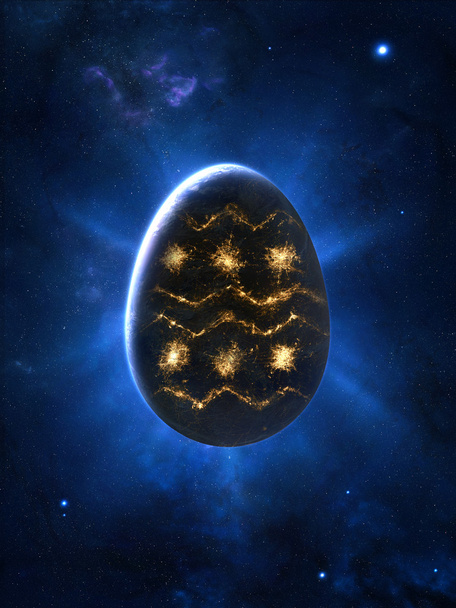 Kształcie jajka wielkanocne planety - Zdjęcie, obraz