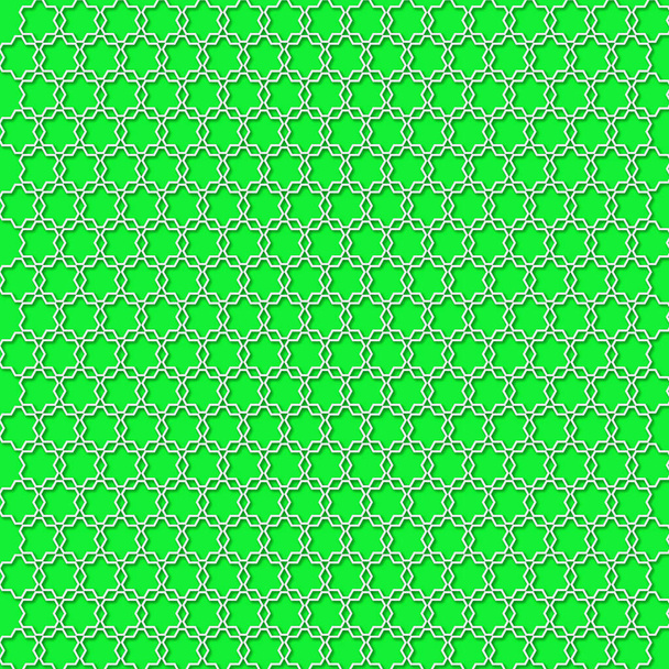 Islamic pattern green background design decoration seamless - Photo, Image