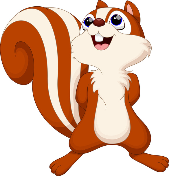 Cute squirrel cartoon - Vector, Imagen