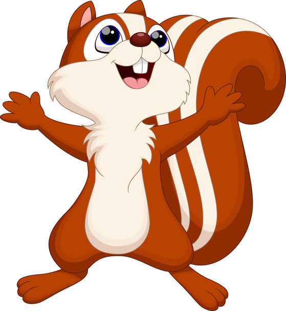Cute squirrel cartoon - Vector, Image