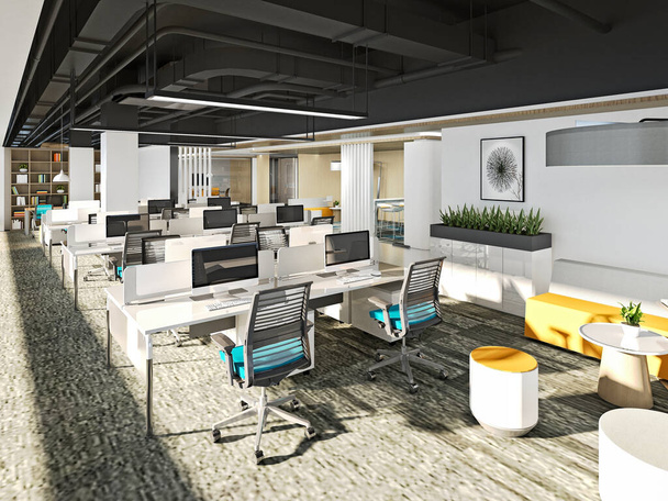 luxury office interior, 3d rendering - Photo, Image