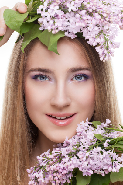 Woman with lilac - Photo, Image