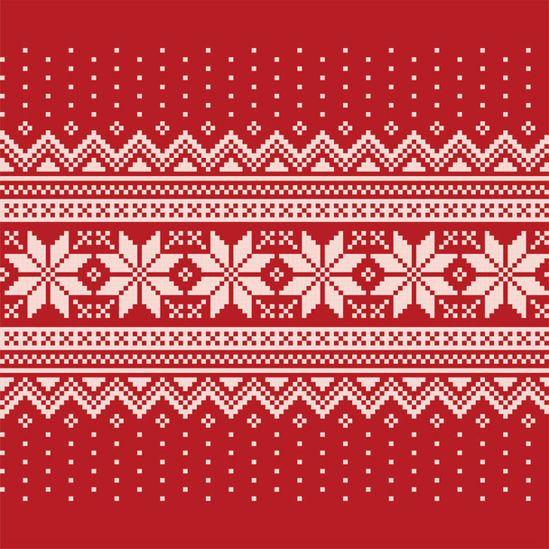 Retro Weihnachten geometrische nahtlose Muster Vektor-Bild - Vektor, Bild