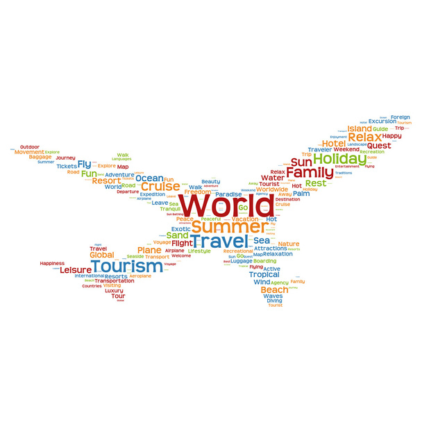 turystyka słowo cloud - Zdjęcie, obraz