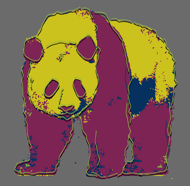 Kreslený coloful Panda - Vektor, obrázek