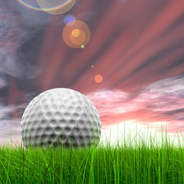 golfový míček na obzoru - Fotografie, Obrázek