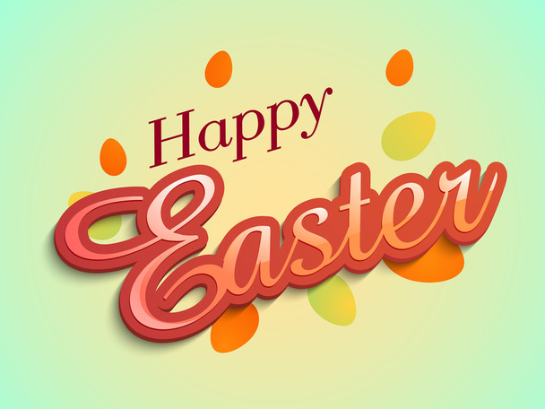 Poster or banner for Happy Easter celebration. - Vector, Image