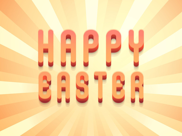 Happy Easter celebration with 3D text. - Vecteur, image