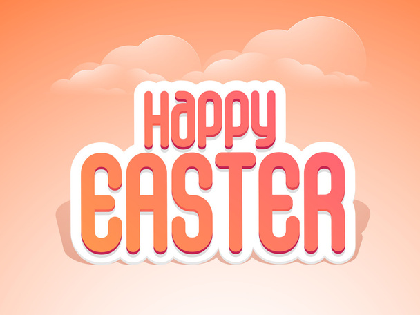 Cartel o pancarta para la feliz celebración de Pascua
 - Vector, imagen