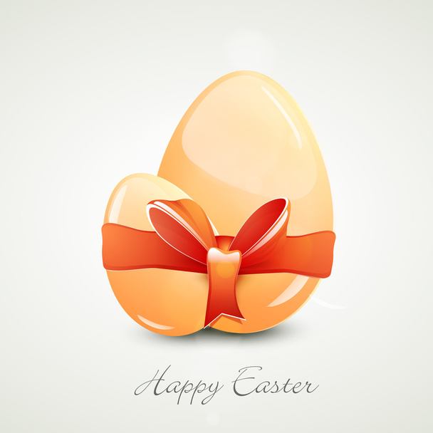 Happy Easter celebration with glossy eggs. - Vector, Image