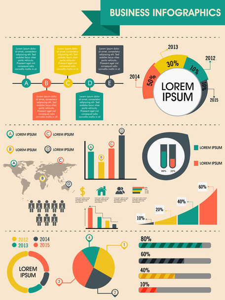 Elegantní business infographic šablona. - Vektor, obrázek