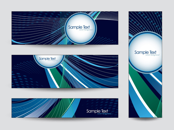 Collection of geometric Banners - Vector, imagen