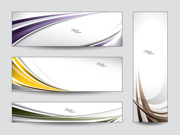 Set of colored Banners - Vector, Image