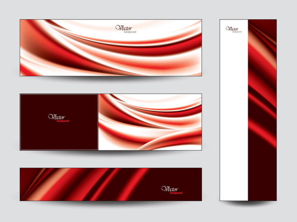 Set of modern wavy Banners - Vector, Image