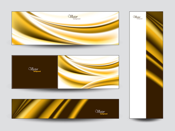 Set of modern wavy Banners - Vector, Image
