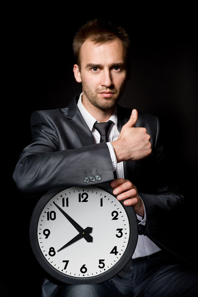 Businessman with clock - Photo, Image