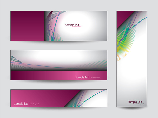 Collection of colorful Banners. - Vector, Imagen