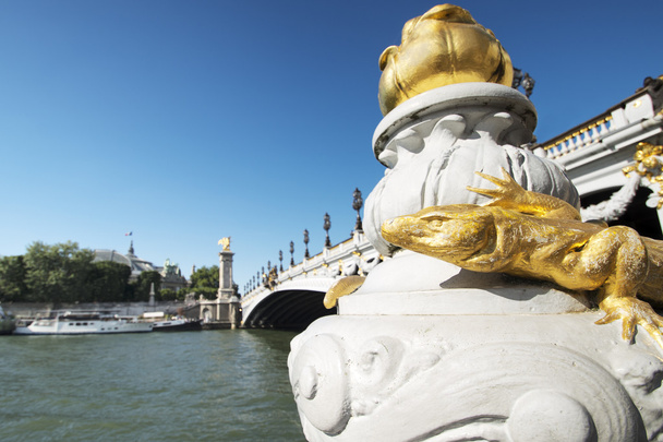 Pont alexandre iii w Paryż, Francja. - Zdjęcie, obraz