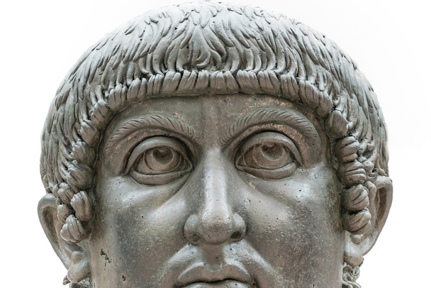 イタリア、ローマのコンスタンティヌス大帝の巨像の像 - 写真・画像