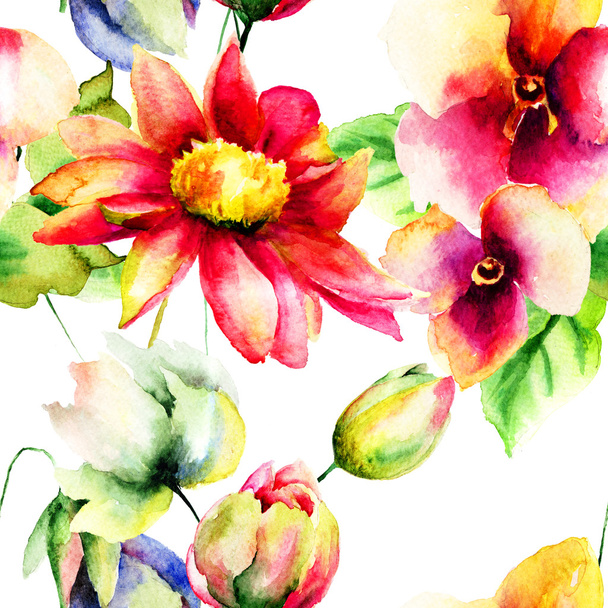 Floral seamless pattern - Фото, зображення