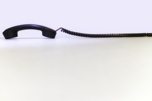 Černý obchod telefonní sluchátko vleže - Fotografie, Obrázek