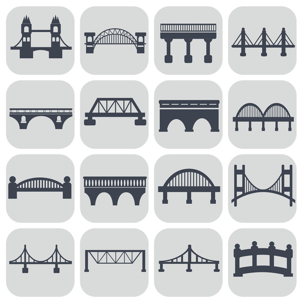 απομονωμένες γέφυρες εικόνες set - Διάνυσμα, εικόνα