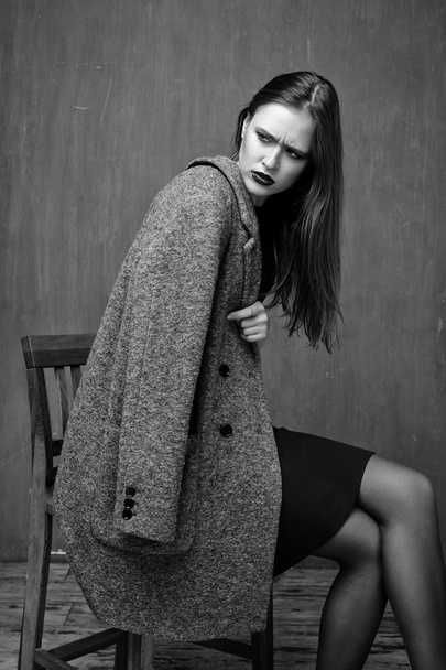 Model wearing in coat - Foto, Imagen