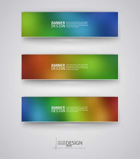 πρότυπα σχεδίου επιχειρήσεων. σύνολο πανό με πολύχρωμα blured φόντα - Διάνυσμα, εικόνα