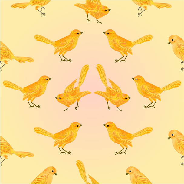 Seamless texture golden birds vector - Vector, Image