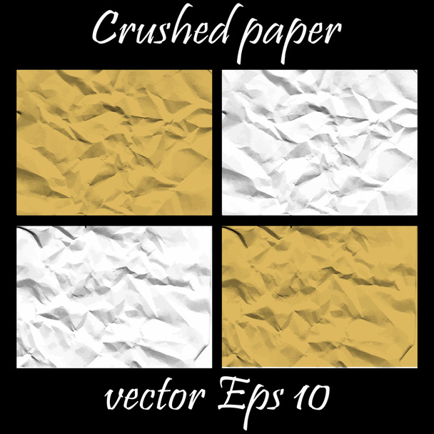 Vintage creased paper set - Vector, Image