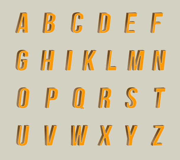 Alphabet with capital letters - Vetor, Imagem