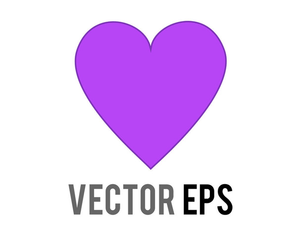 Vettoriale classico amore viola cuore icona piatta, utilizzato per espressioni di amore passione, romanticismo  - Vettoriali, immagini