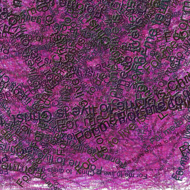 Confetti słowa Dla mnie żyć to Chrystus umrzeć to zysk Filipian 121 Red VioletCerise - Zdjęcie, obraz