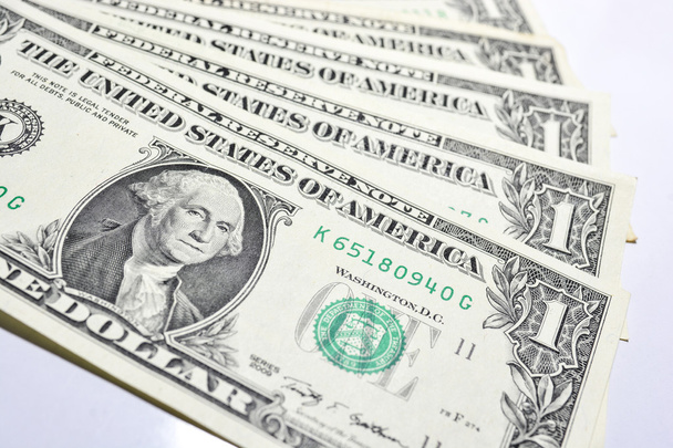 Notas de um dólar
 - Foto, Imagem