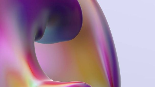 Moderni taide tehty orgaanisella Bezier käyrät Abstrakti tausta värikäs Tyylikäs Moderni 3D Renderöinti imagehigh Resolution 3D renderöinti kuva - Valokuva, kuva