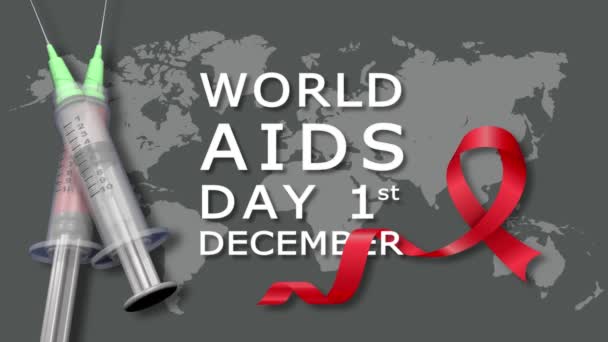 illustration of world aids day - Footage, Video