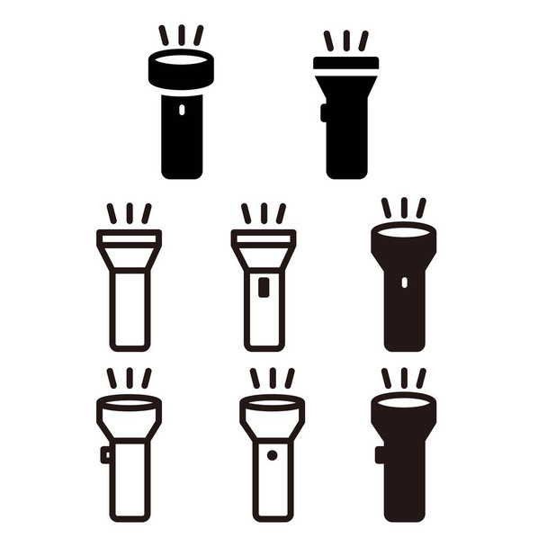 Lampe de poche con illustration set : vecteur - Vecteur, image