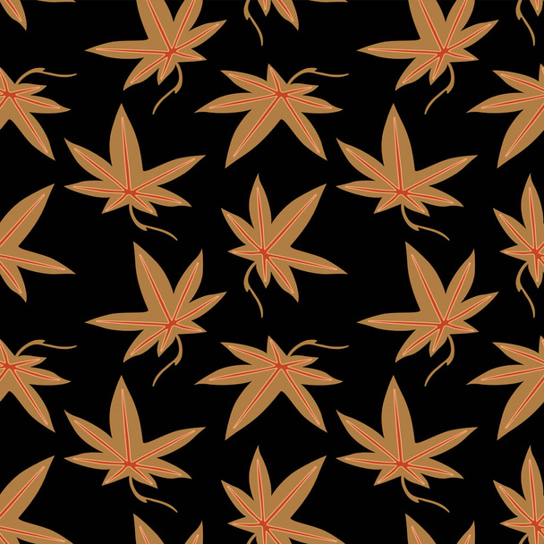Японский векторный вектор золотых кленовых листьев - Вектор,изображение