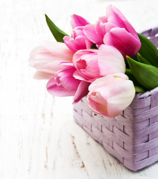 Strauß rosa Tulpen - Foto, Bild
