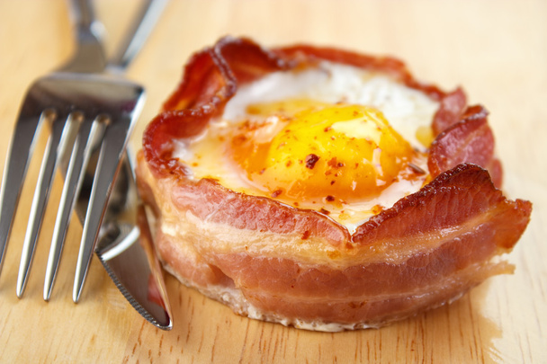 Bacon wrapped egg - Photo, Image