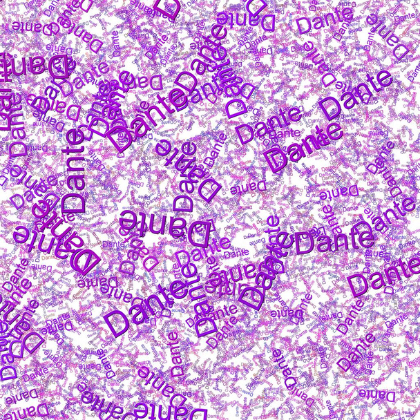 Confetti words Dante  Electric VioletHeliotrope - Fotografie, Obrázek